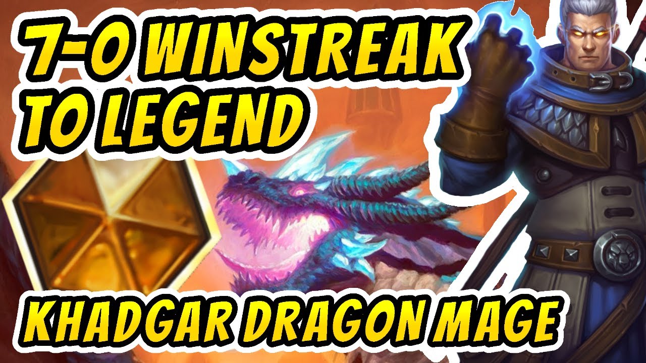 Legend Khadgar Dragon Mage Undefeated! 100% WR! Hearthstone ROS S1