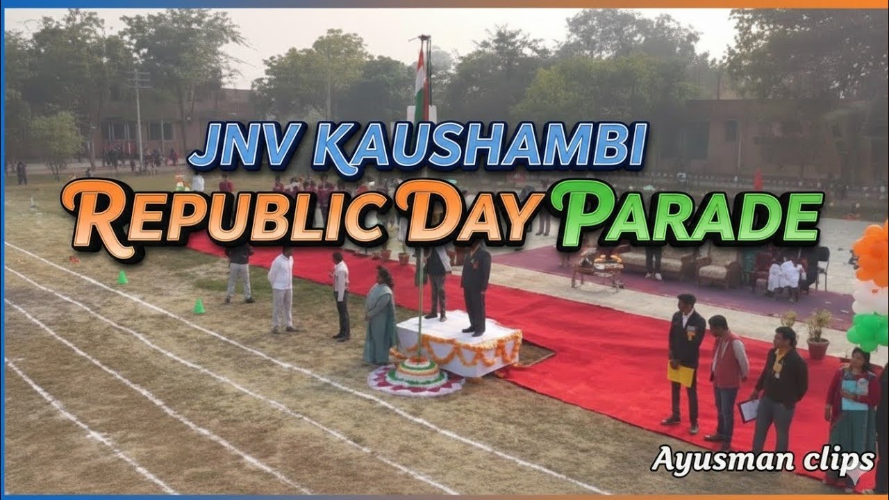 JNV Kaushambi Republic Day Parade 2026 | Epic Cinematic Drone Shots 🇮🇳