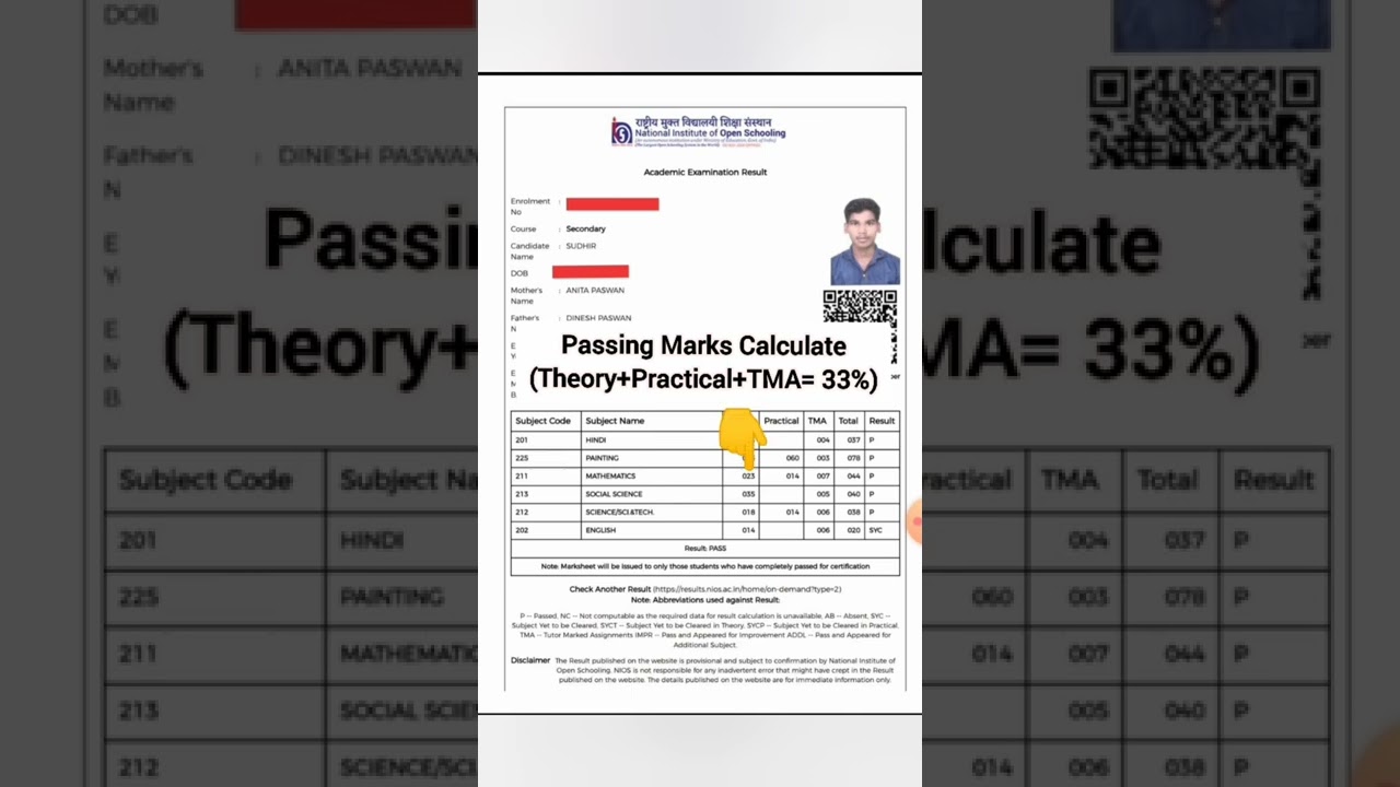 nios me pass hone ke liye kitne number chahiye | Task Is Helping (NIOS)