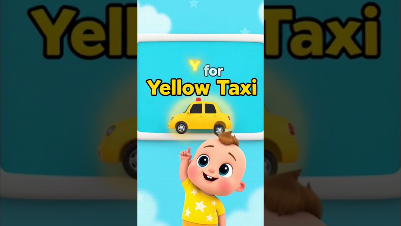 Y for Yellow Taxi 🚕 | ABC Song for Kids | Learn Letter Y with  Baby | Happy ABC Kids 