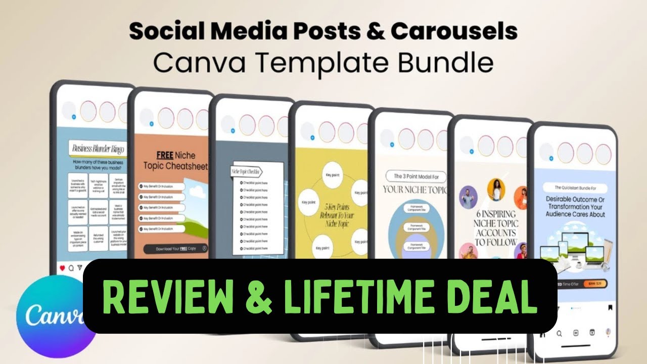 Canva Template Bundle Review & Lifetime Deal | 500+ Templates for Stunning Posts & Carousels!