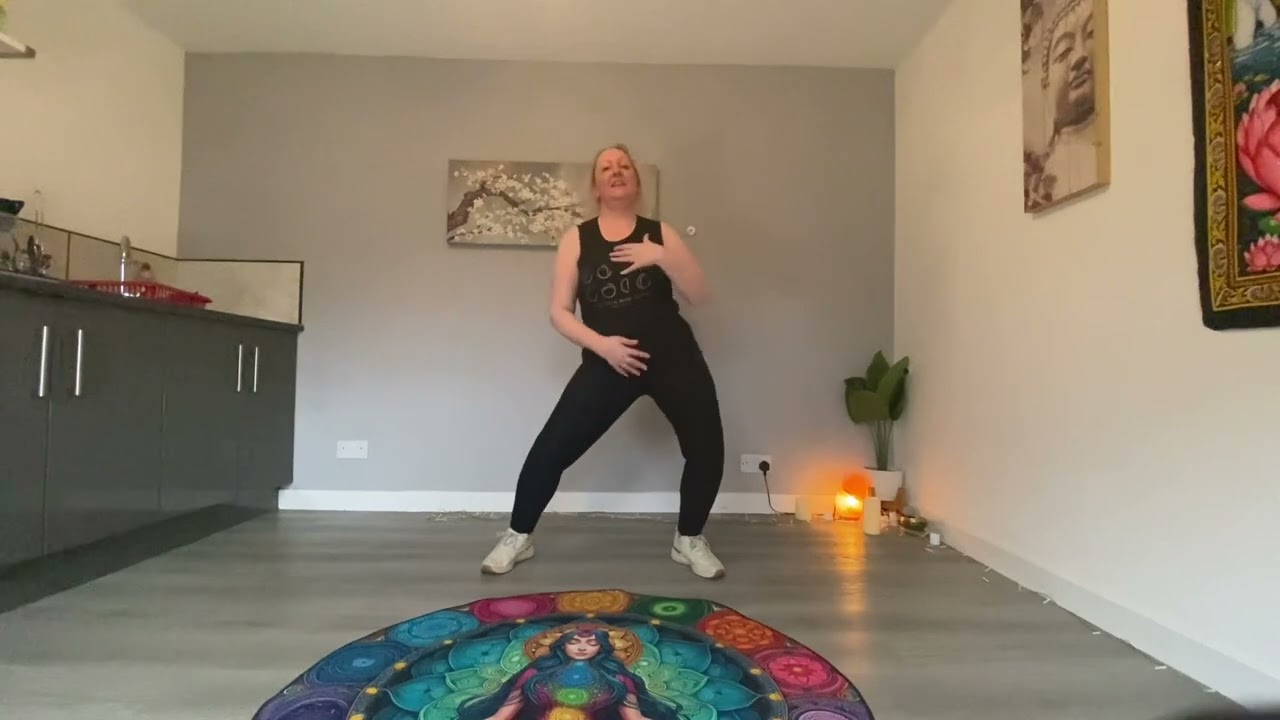 15 Minute Feminine Belly Dance Fitness Class | Fertility | Full Moon | Mother Archetype