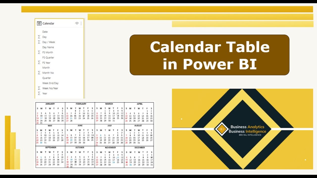 Creating Calendar Dimension | Power BI | DAX