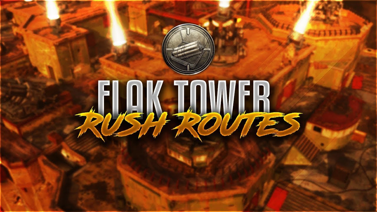 COD WW2 SnD - BEST Search and destroy Rush Routes on FLAK TOWER