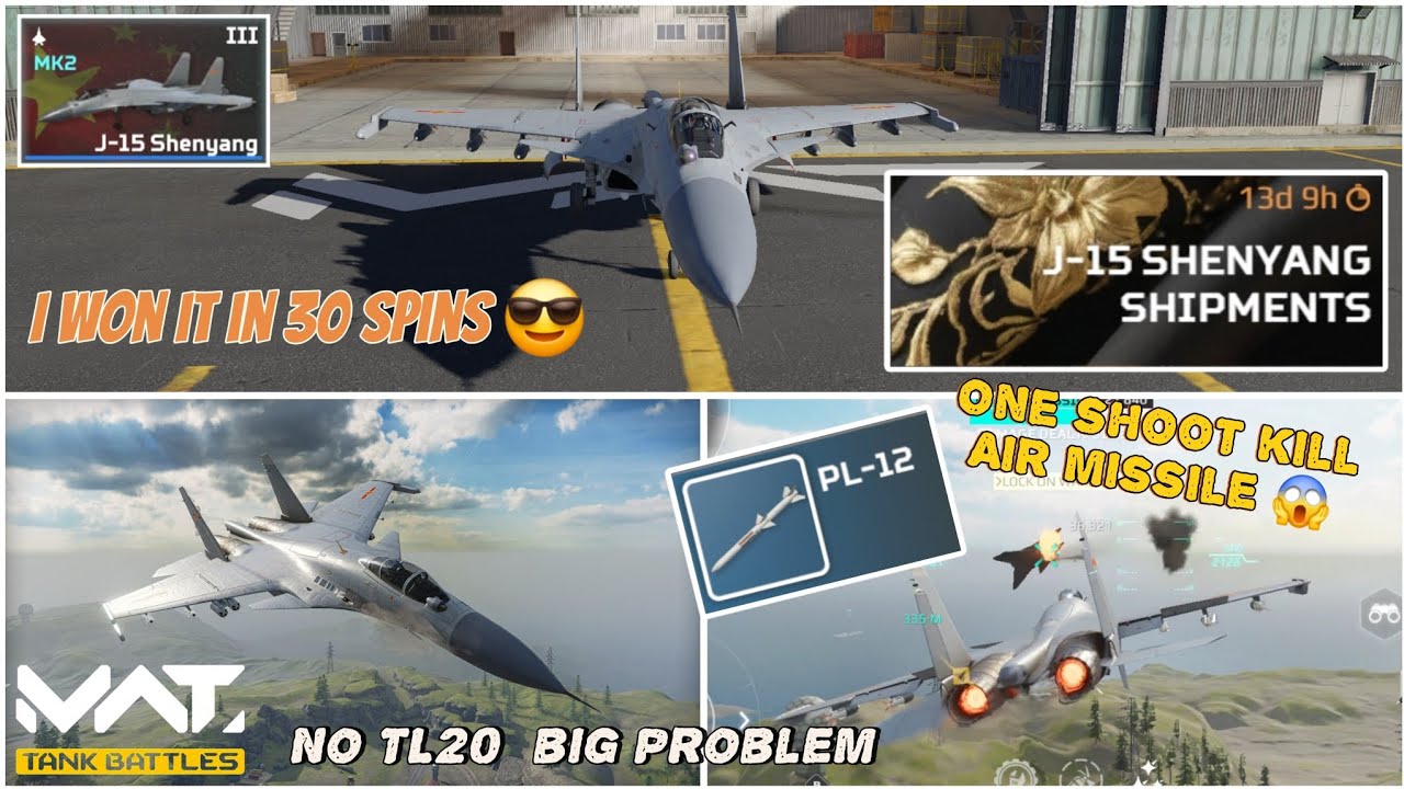 MWT Tank Battles J-15 Shenyang is master of sky with pl12 but not of ground (gameplay)(i won for 30)