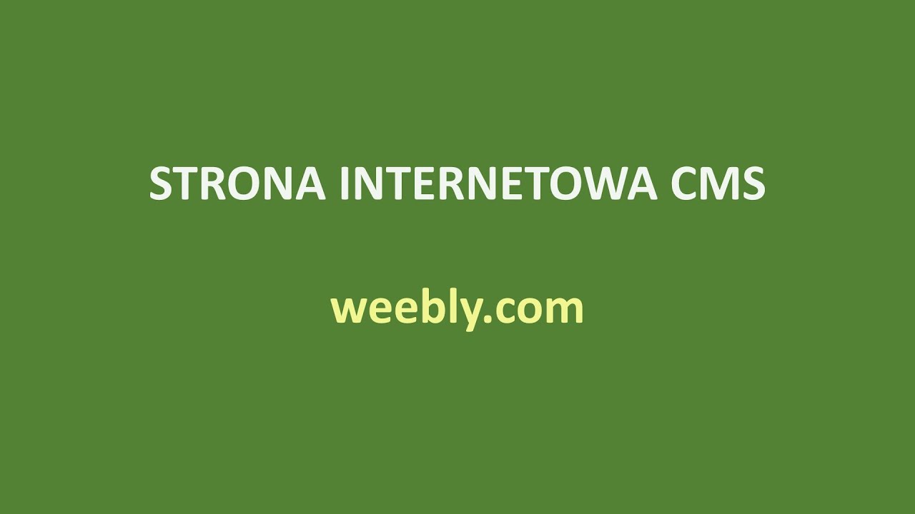 Witryna CMS - serwis Weebly.com