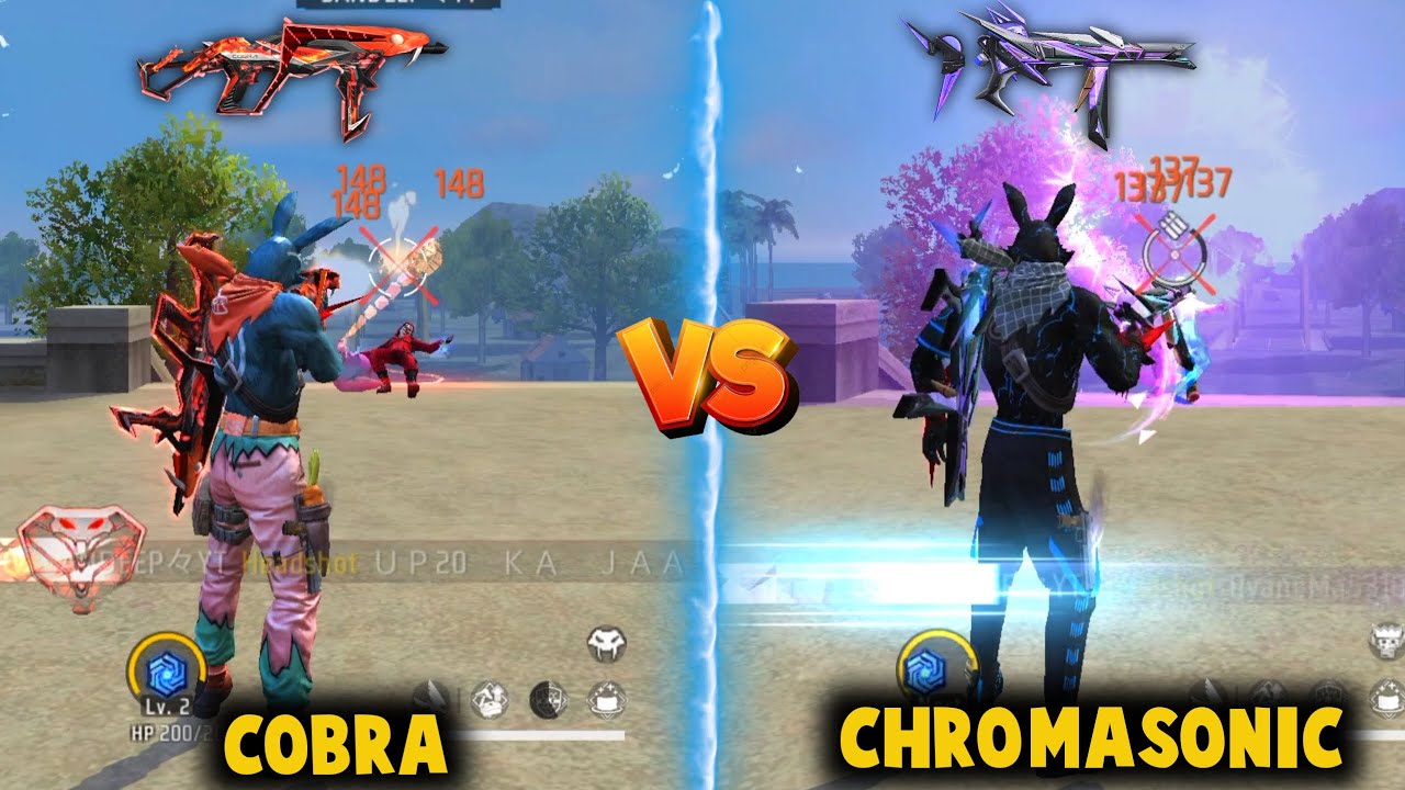 PREDATORY COBRA MP40 VS NEW EVO MP40 CHROMASONIC DAMAGE ABILITY TEST | BEST EVO MP40 SKIN - FREEFIRE