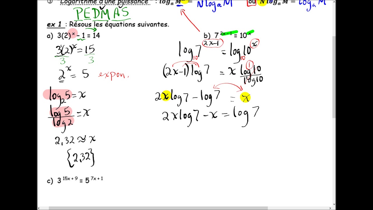 Équations exponentielles 1A