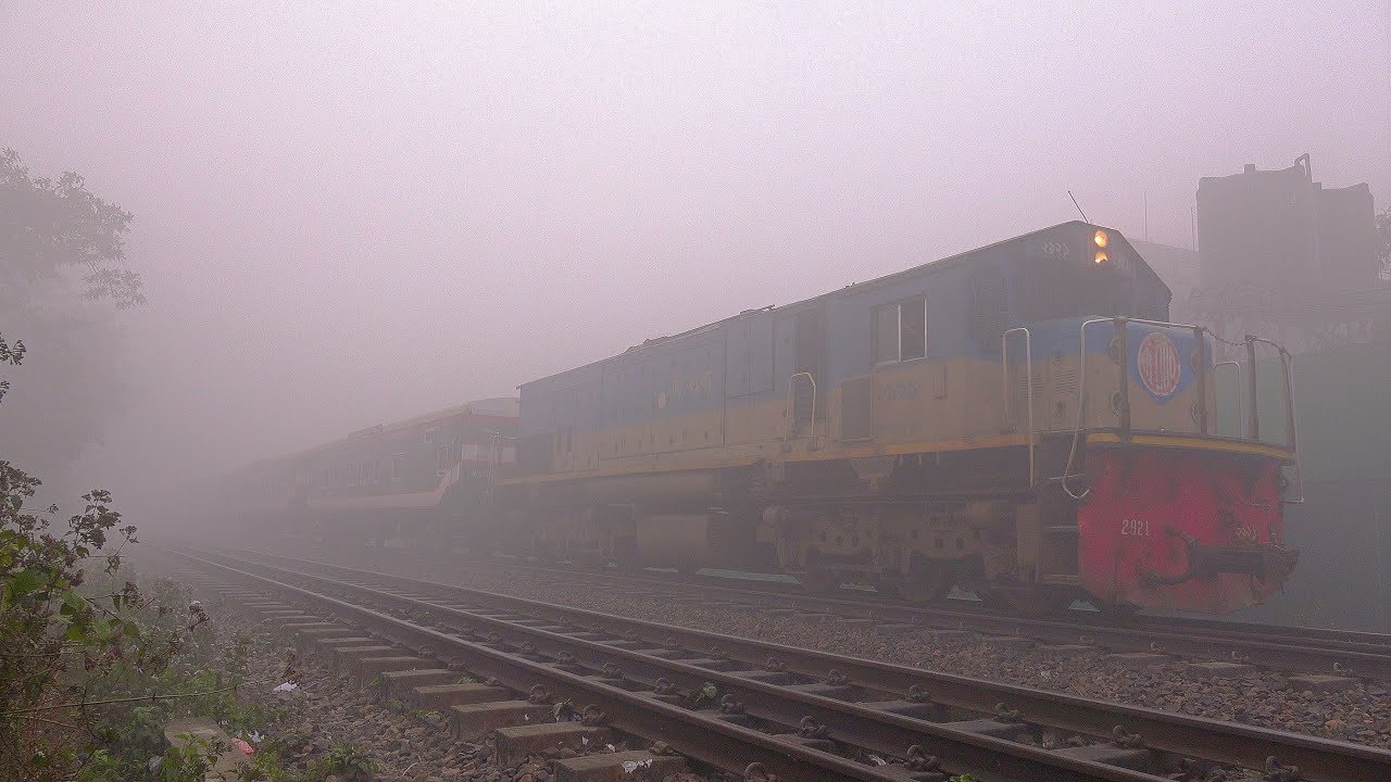 Late running Turna Express Train Lost its speed in Dense Fog- Bangladesh Railway