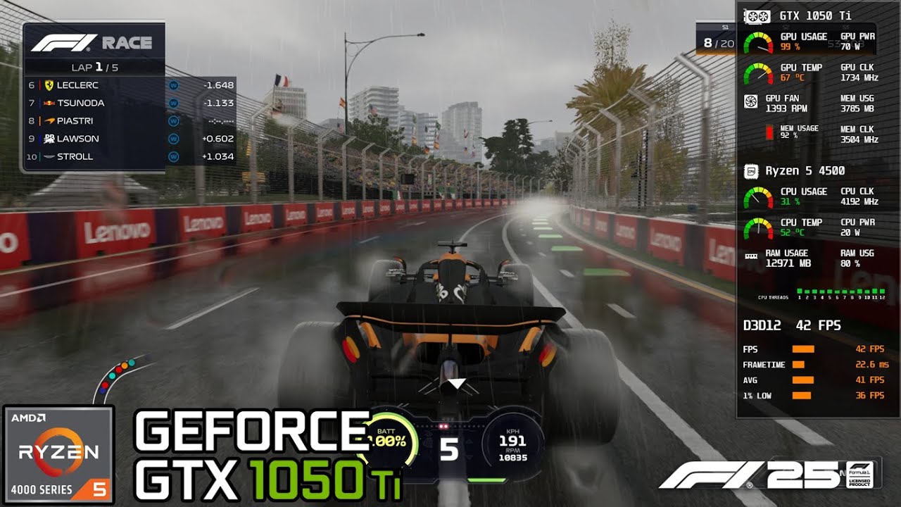 F1 25 | GTX 1050 Ti