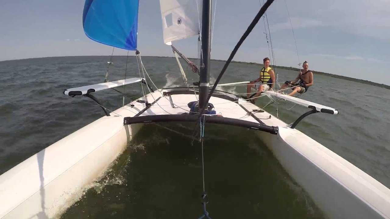Hobie 21 capsize & turtle