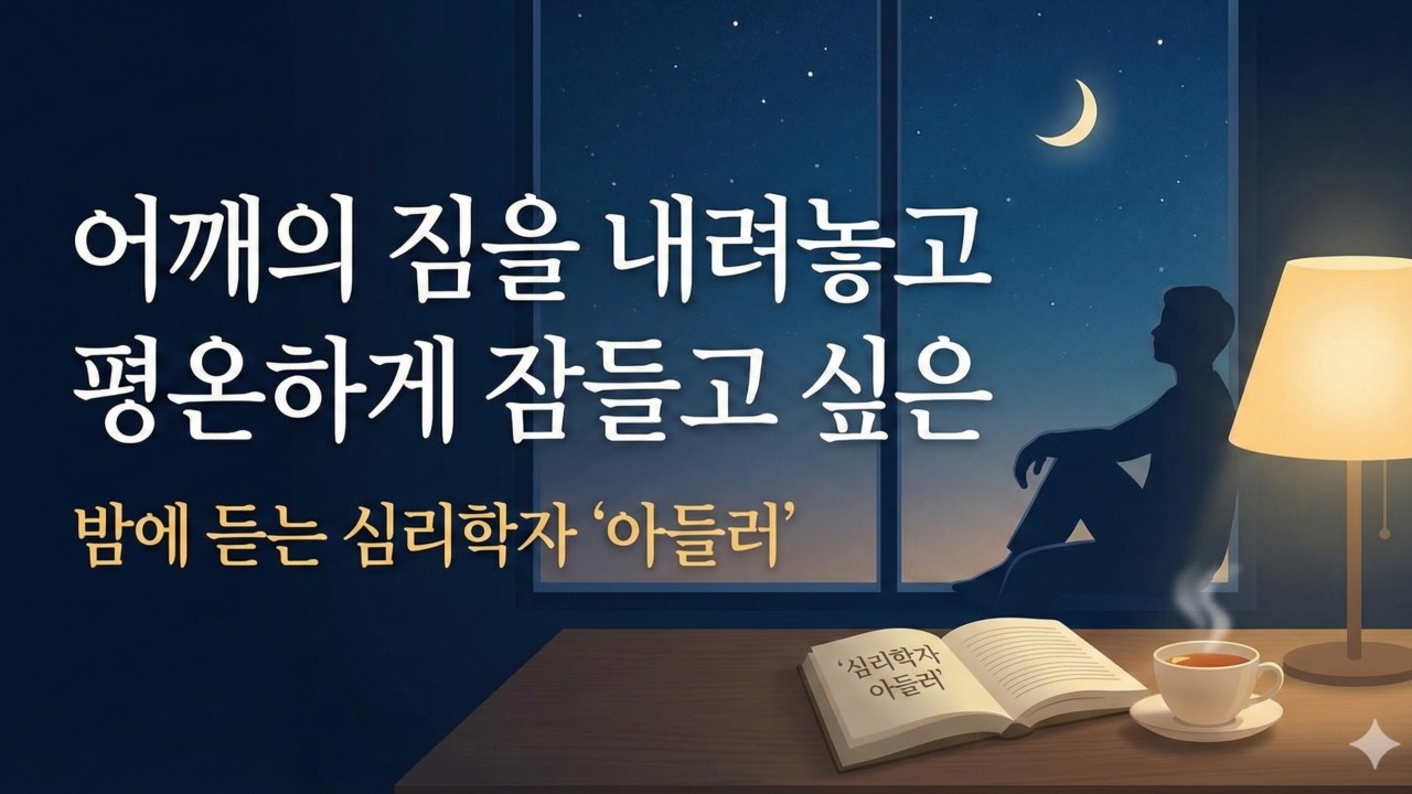 어깨의 짐을 내려놓고 평온하게 잠들고 싶은 밤에 듣는 심리학자 ‘아들러'