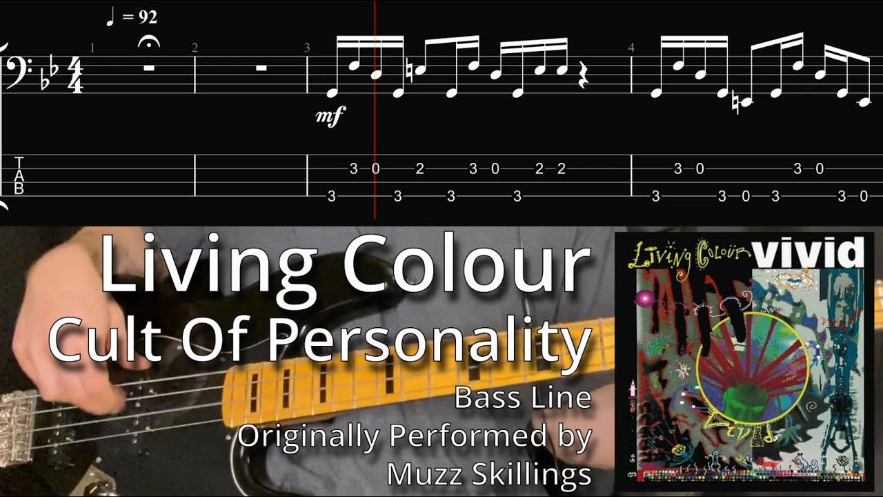 Living Colour - Cult Of Personality (Bass Line w/ Tabs and Standard Notation)