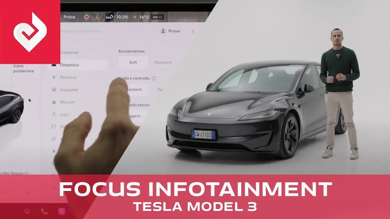 Tutorial infotainment Tesla Model 3 2025 - come si usa, funzioni. La guida