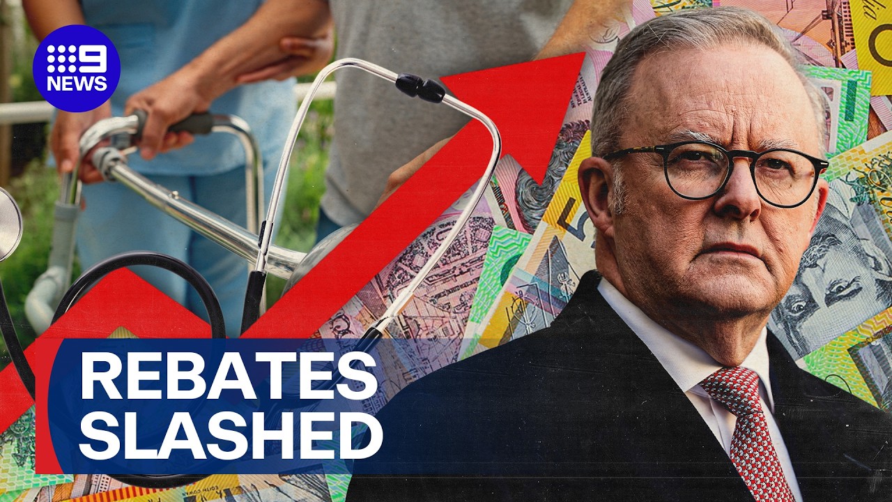 Private health rebates slashed for seniors | 9 News Australia