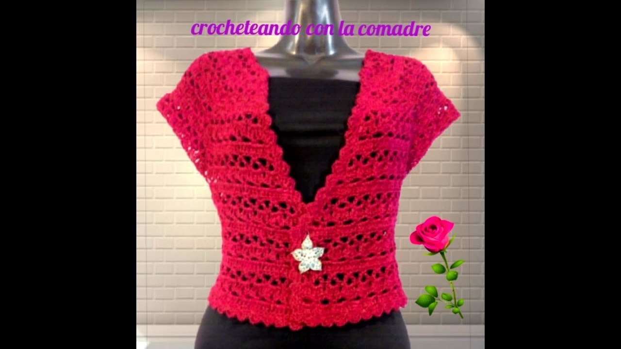 tutorial bolero elegante 1a parte facil y rapido crocheteando con la comadre