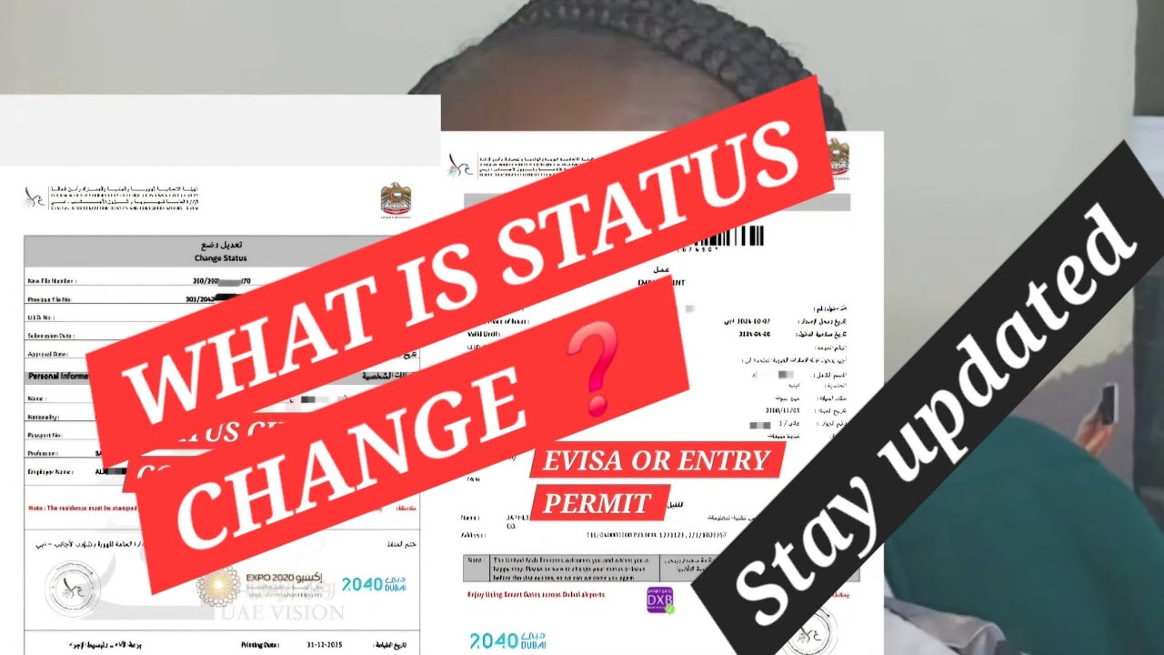 WHAT IS  VISA STATUS CHANGE AND HOW IT LOOKS LIKE, AVOID CONFUSION #fypシ゚viral #uae 