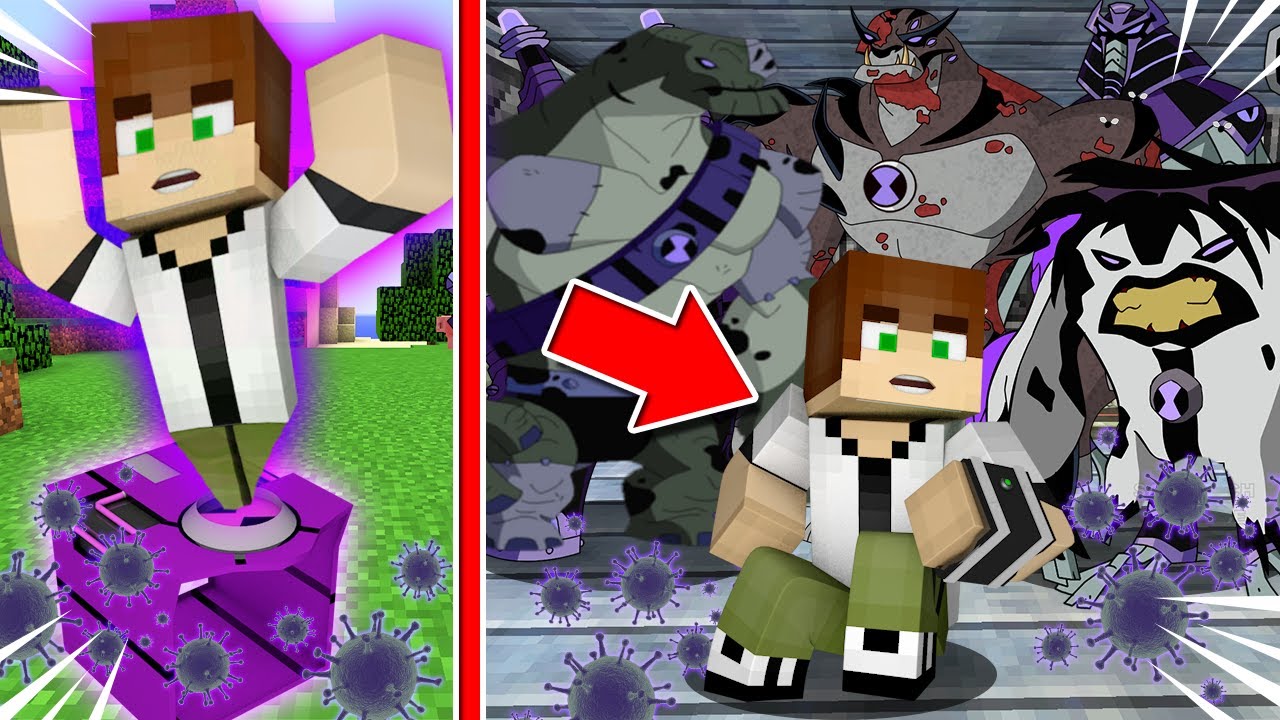 VİRÜSLÜ OMNİTRİXİN İÇİNE GİRDİM! (YARDIM!) - BEN 10 MİNECRAFT