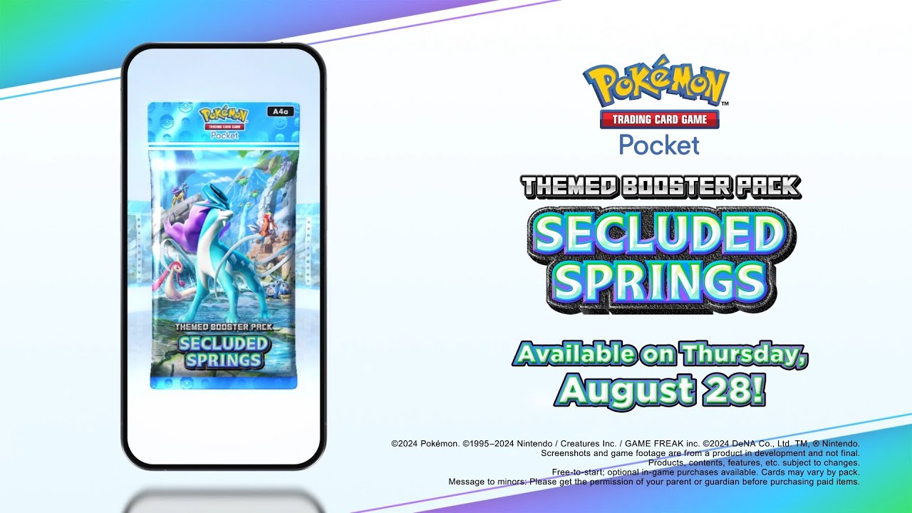 Pok&eacute;mon TCG Pocket: Secluded Springs  | Coming August 28!