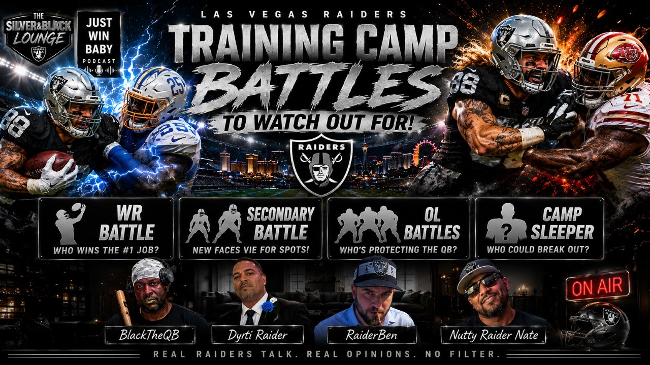 🚨 Raiders Training Camp Is Almost Here&hellip; These Battles Will Decide the Season! 👀🏴&zwj;☠️ 📱