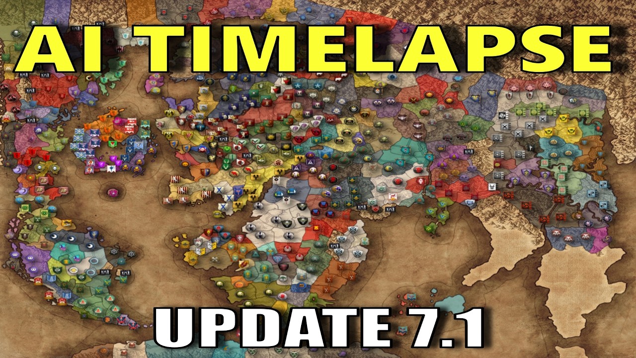 Warhammer 3 TW 300 Turn AI Only Timelapse but its update 7.1