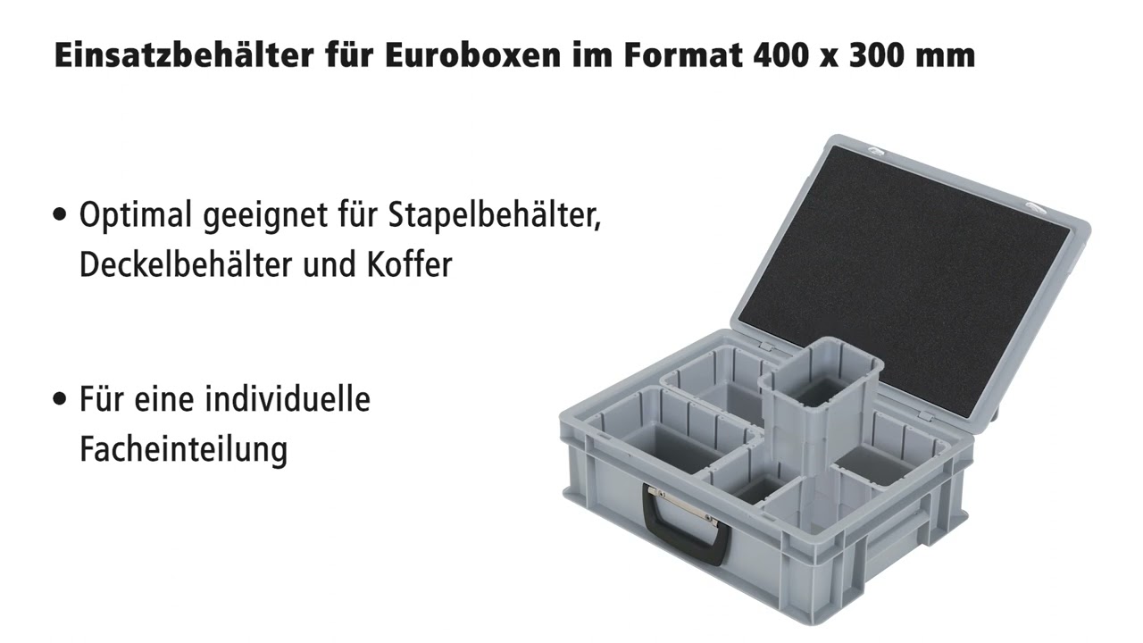 Einsatzbeh&auml;lter f&uuml;r Euroboxen im Format 400x300mm
