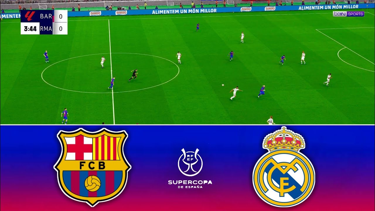 Barcelona vs Real Madrid | Super Copa de Espana 2026 Final | Full Match | Highlights