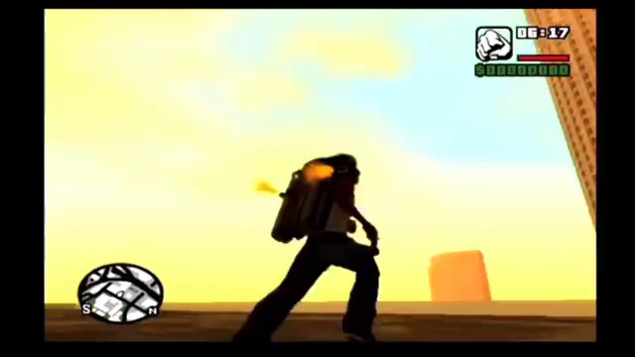 GTA San Andreas PS2 Fun Part 4 - Jumping Off Buildings & Tanks!