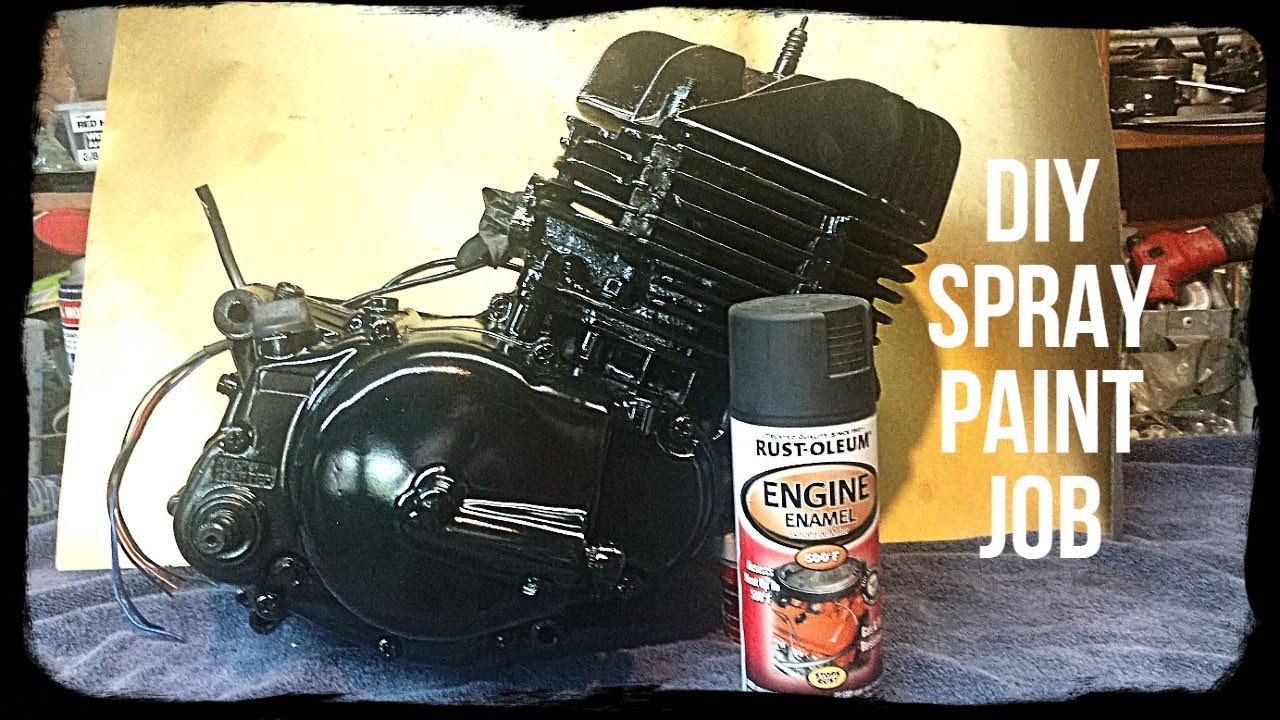 Painting an ASSEMBLED Motorcycle Engine | TS185 Engine Rebuild