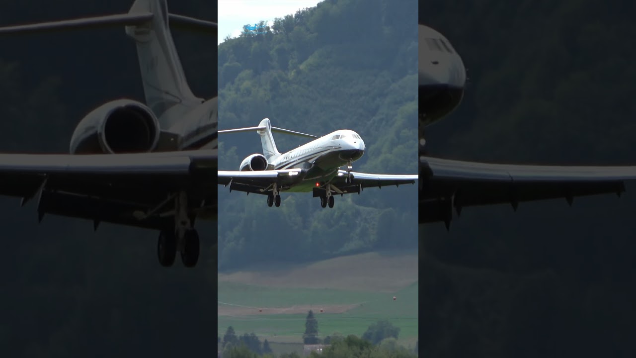 MONSTER Touchdown! Bombardier Global 7500 M-NSTR Lands in Bern, Switzerland