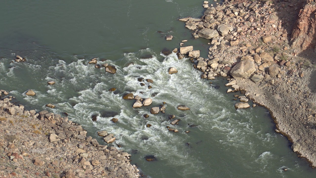 Big Drops Rapids Aerial View - Cataract Canyon low water ~ 4500 cfs 4k video