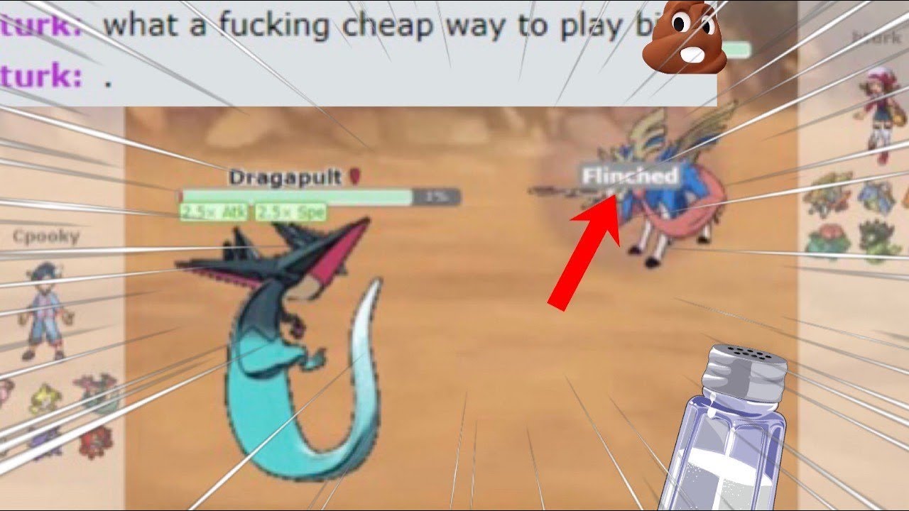 FLINCH SPAM team makes Noobs SALTY in pokemon showdown