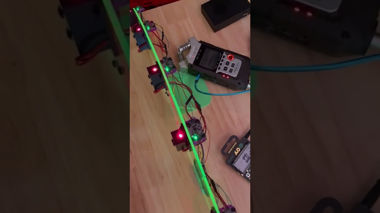 MIDI Laser Harp with Time of Flight Distance Sensors #adafruit