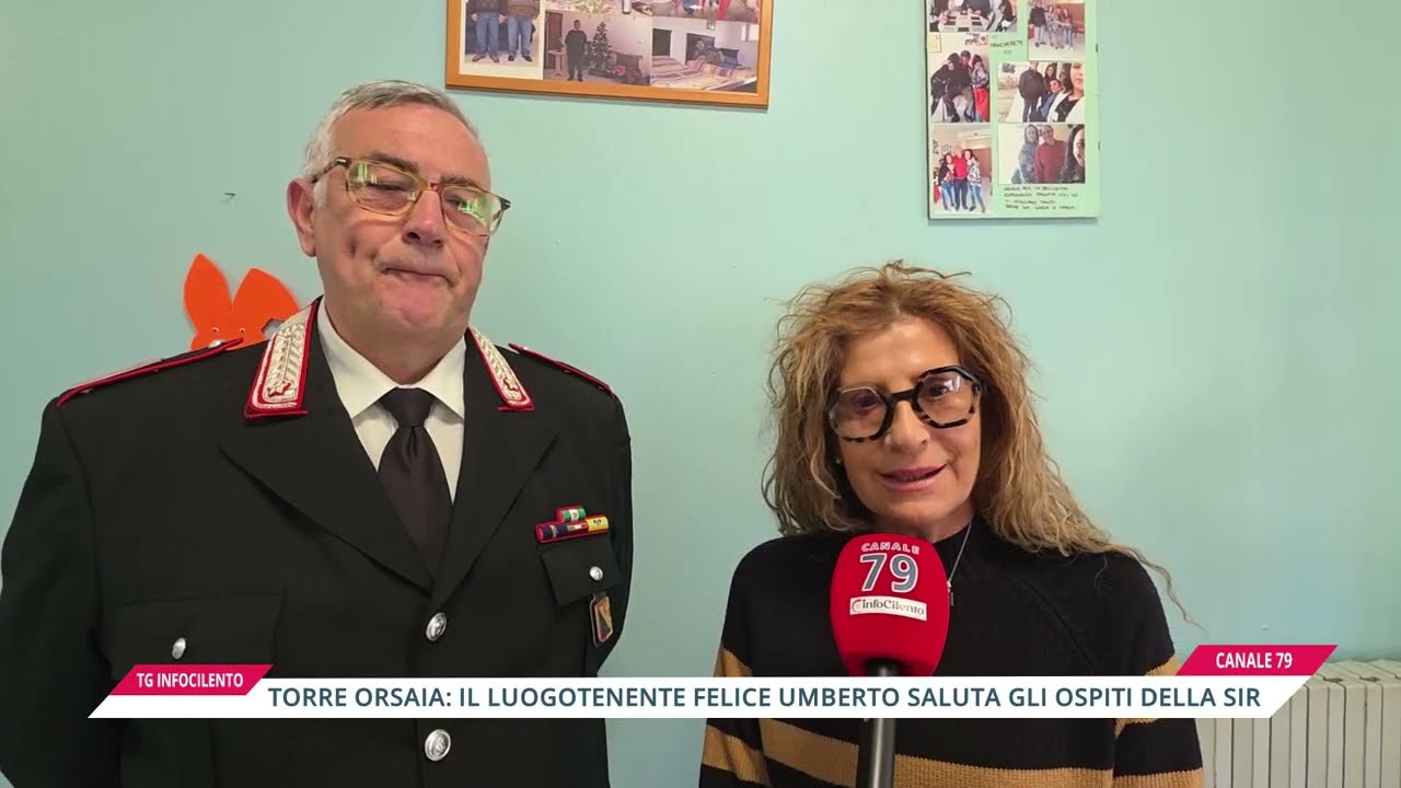 Torre Orsaia: il Luogotenente Felice Umberto saluta gli ospiti della SIR