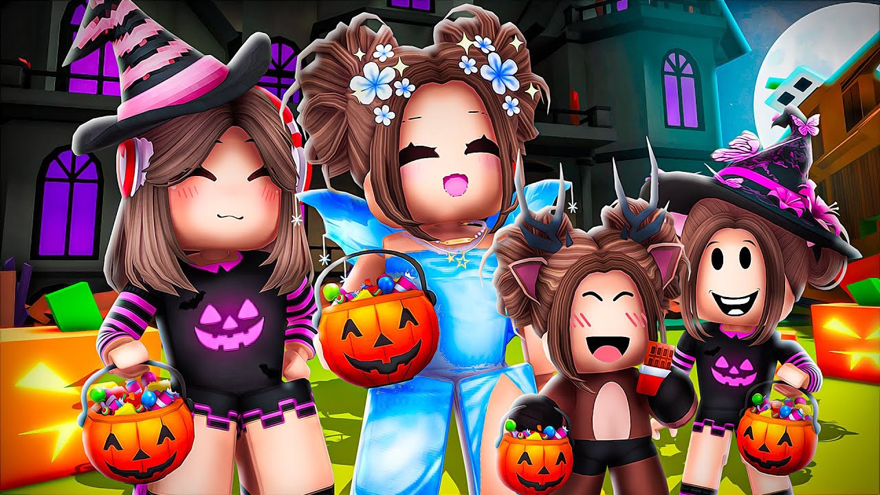 Our Family Goes TRICK OR TREATING In Roblox Brookhaven!