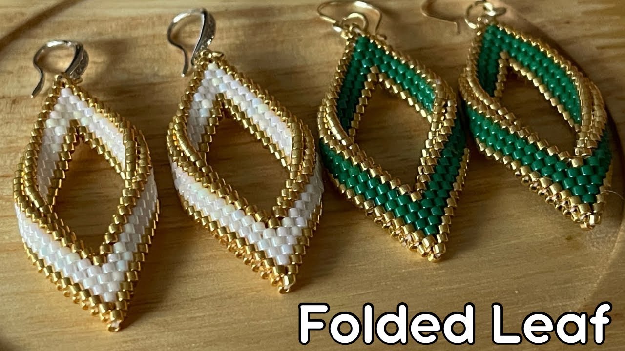 Folded Peyote earrings / Aretes en puntada peyote