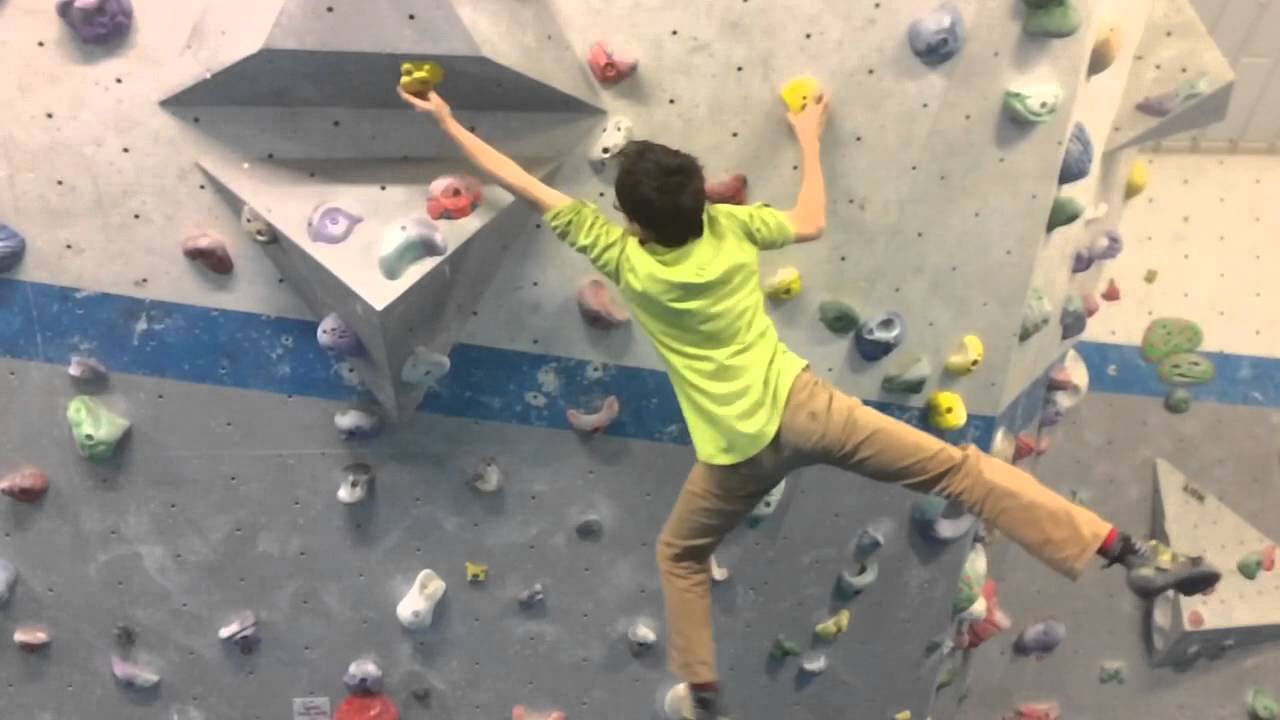 Johnny flashes his first V5!!