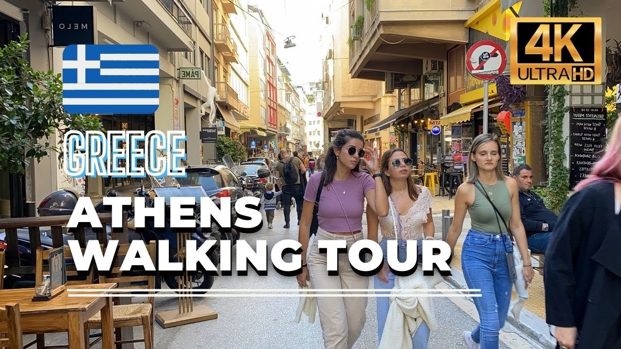 🇬🇷 Athens Walking Tour, Ermou Street to Plaka District, Greece Walks