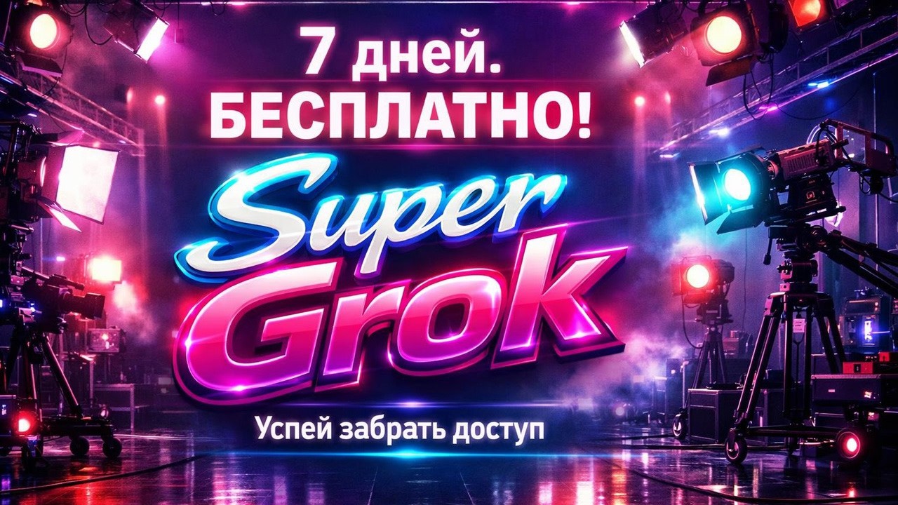 7 дней Super Grok— бесплатно  Успей забрат (Ты серьёзно это пропустишь?)