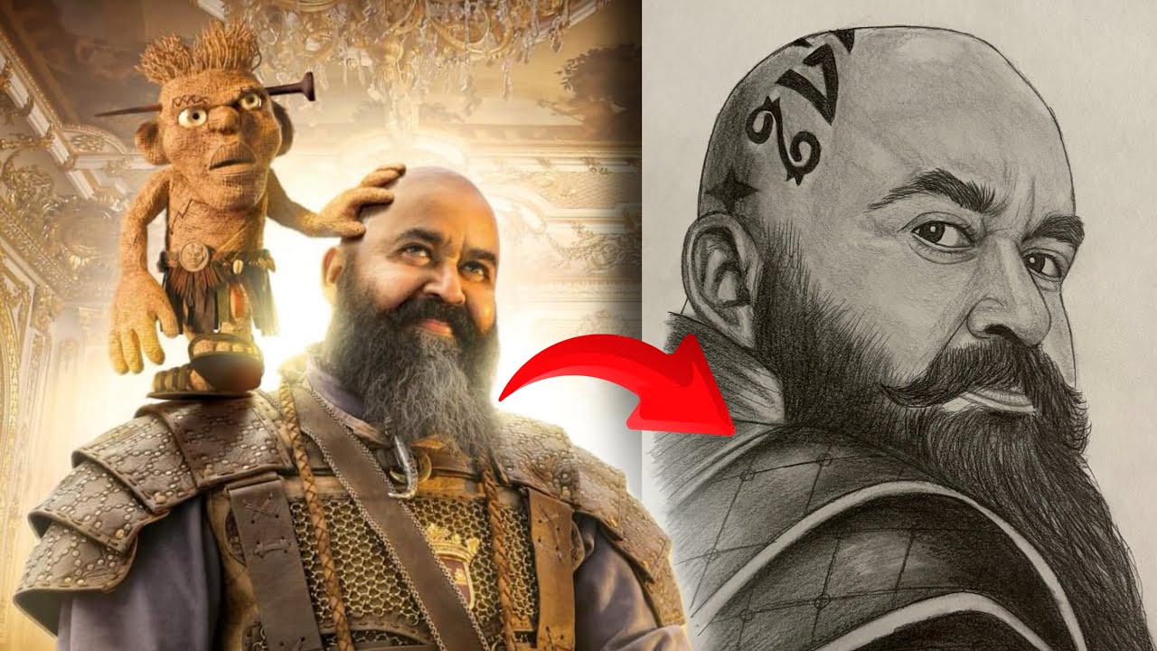 Barroz 3D - Guardian of Treasures | Mohanlal Drawing | RJ ART GALLERY