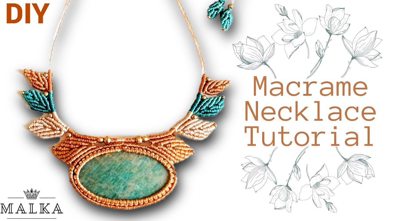 Easy Macramé Necklace Tutorial | DIY Micro Macrame Jewelry for beiginners