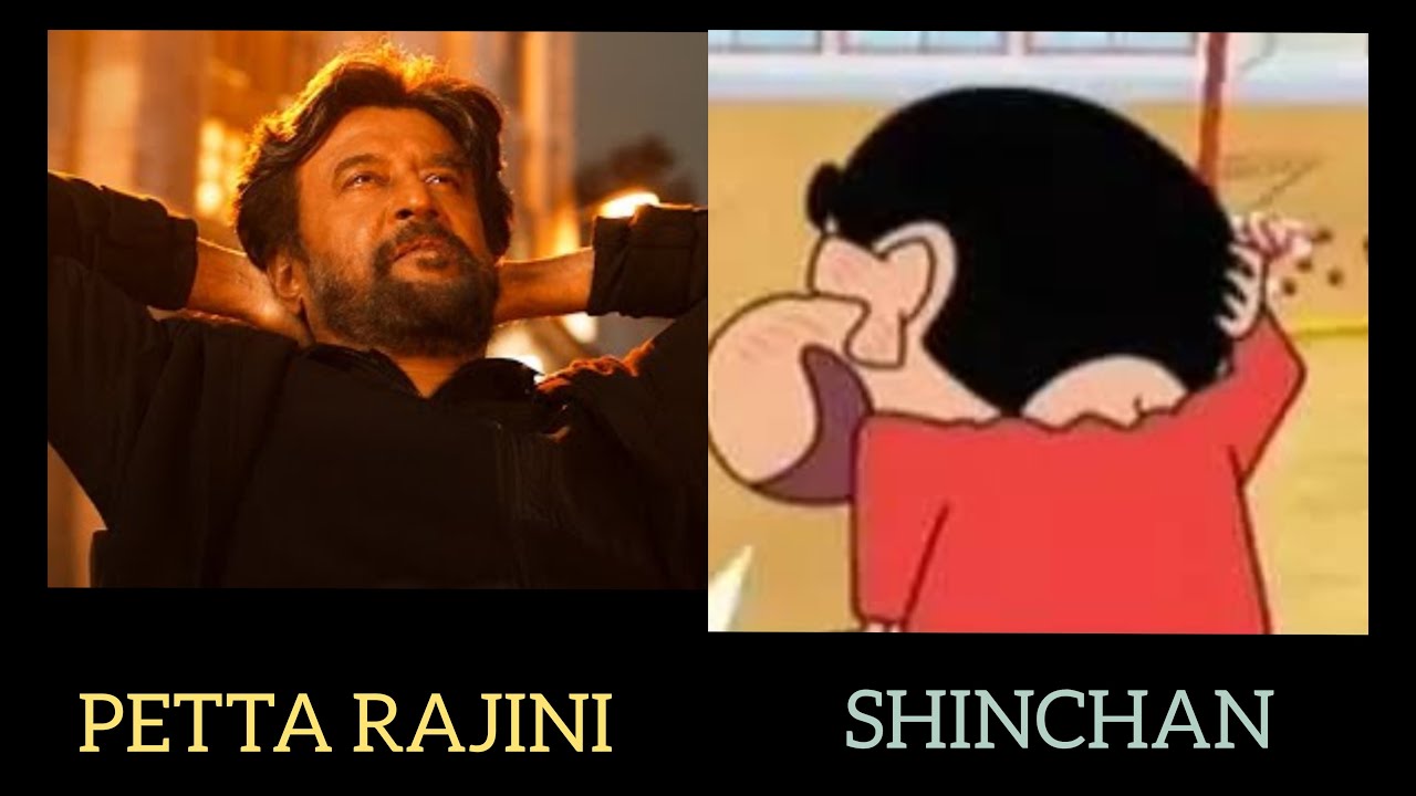 Petta church fight scene | Rajini | Shinchan version | EPIC CENTRAL