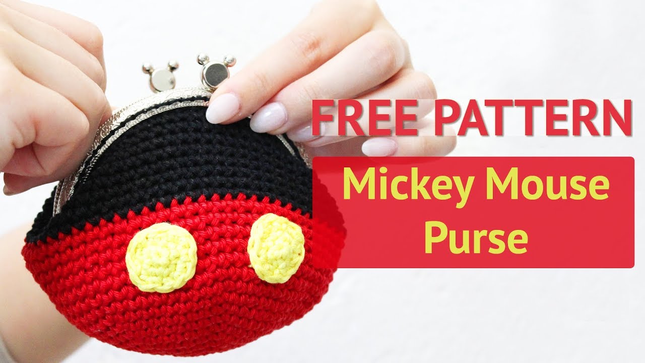 MICKEY MOUSE PURSE - FREE CROCHET PATTERN
