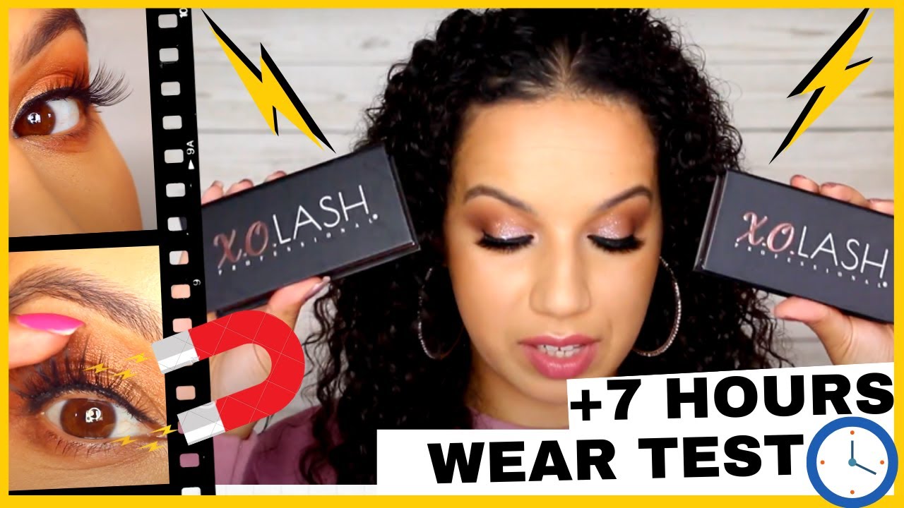 MAGNETIC EYELINER & LASHES REVIEW, 7+ HOURS WEAR, WATER SPRAY TEST | XO LASH PRO Magnetic Lashes |ad