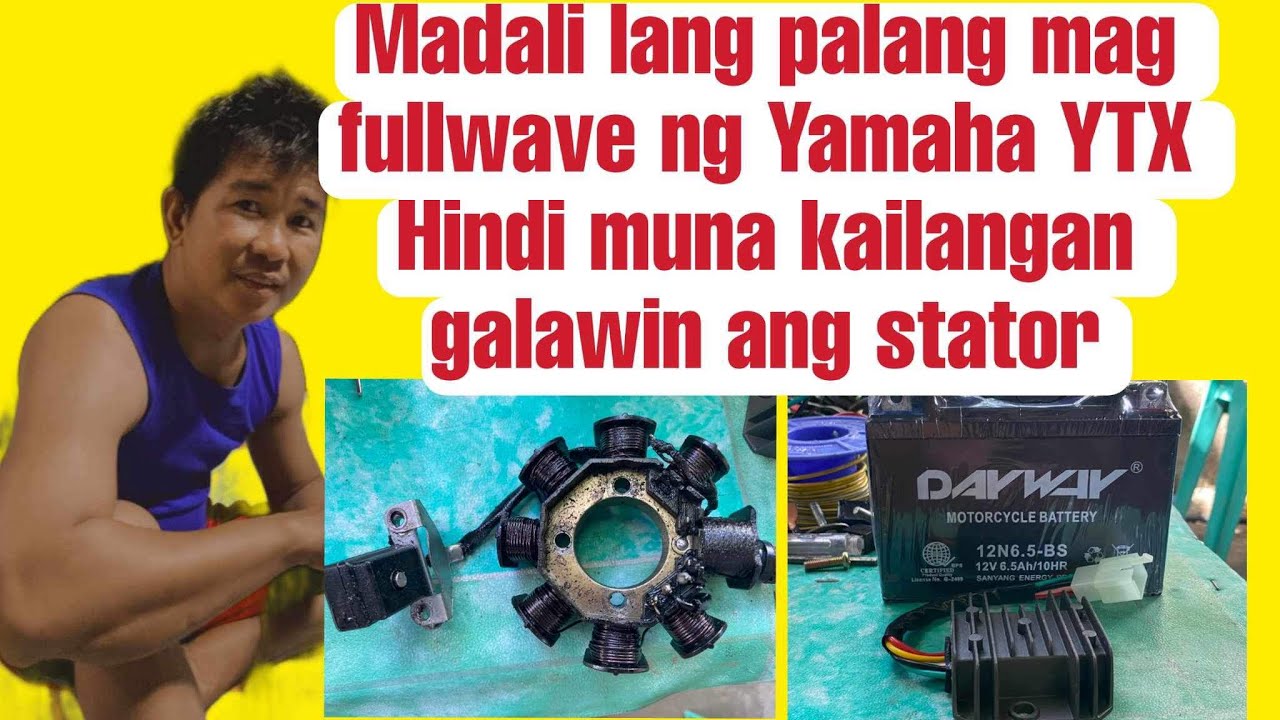Paano magbattery operated at mag fullwave ng Yamaha YTX