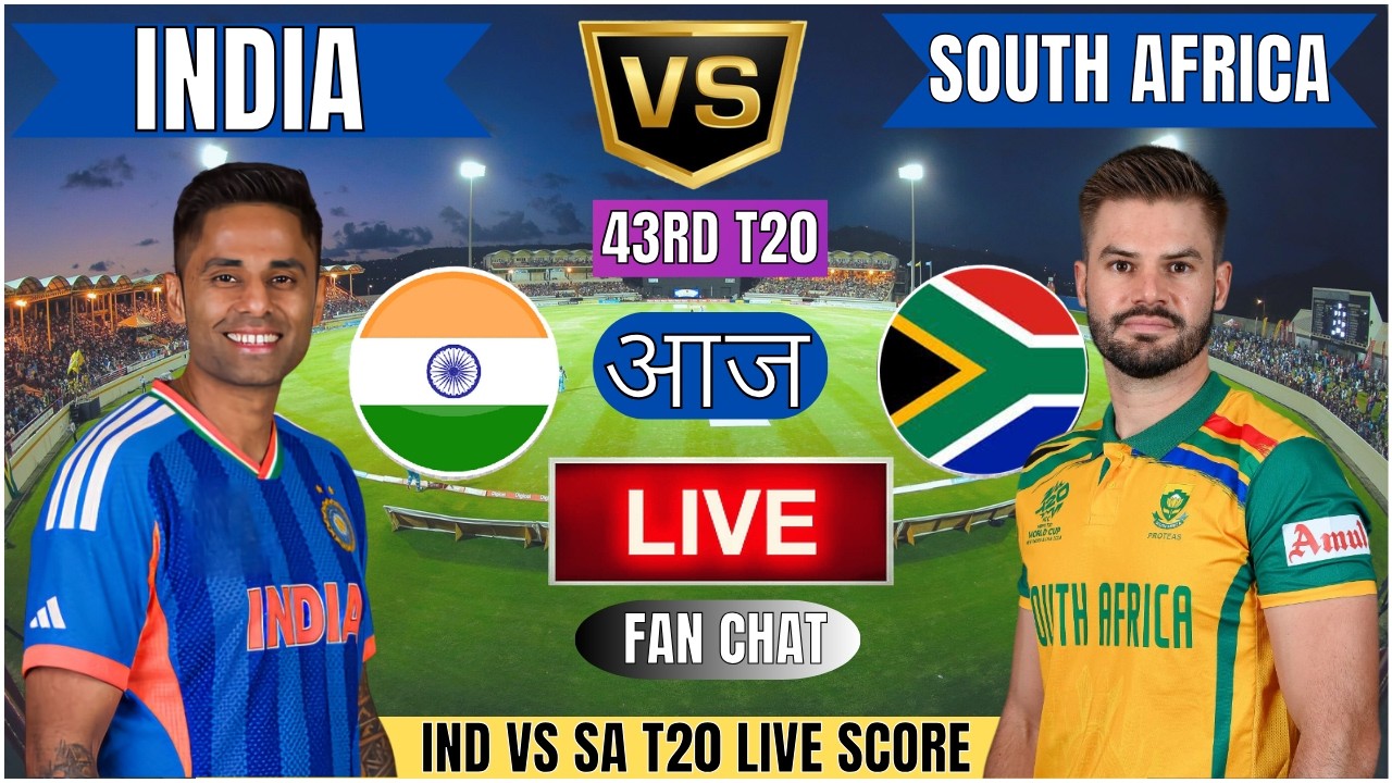 Live IND Vs SA T20 WC Match | Live Cricket Match Today | IND vs SA 43rd T20 1st innings #livescore