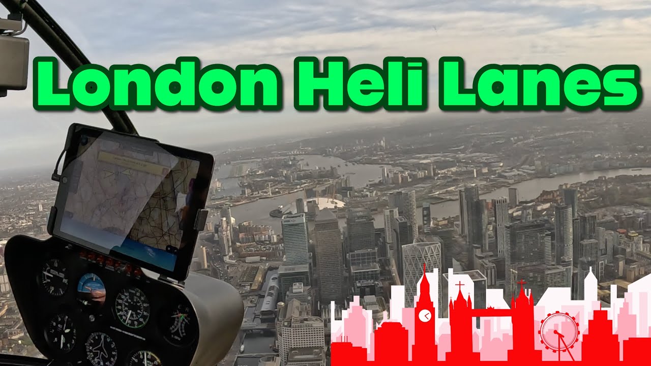 Flying Down The Thames In a Helicopter! London Heli Lanes.