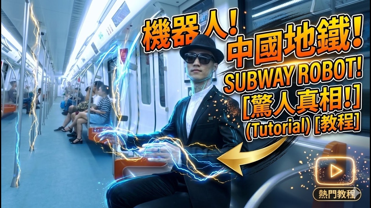 Simulation robot in China, how he rides the subway