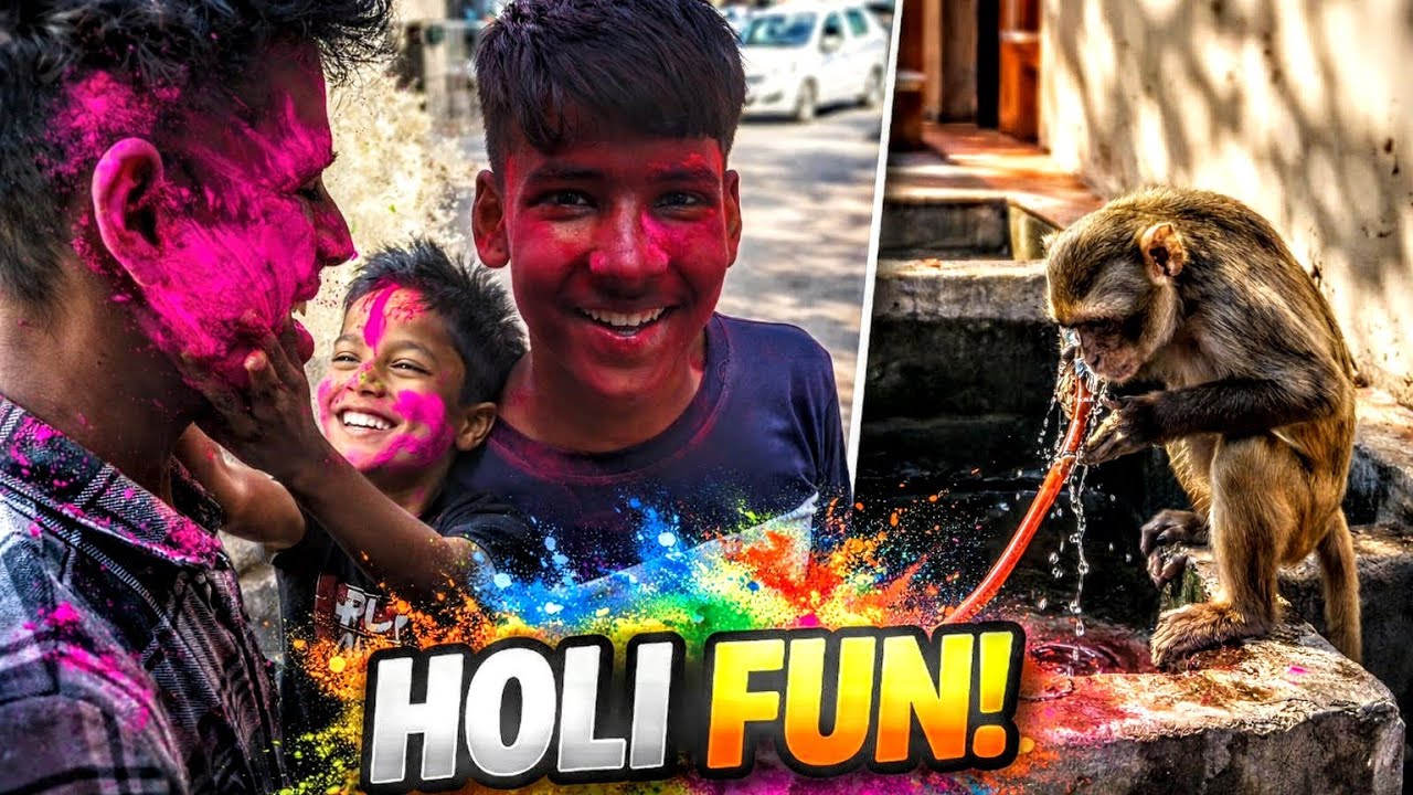 😲 Holi Khelte-Khelte Bandar Aa Gaya! | Funny Holi Vlog