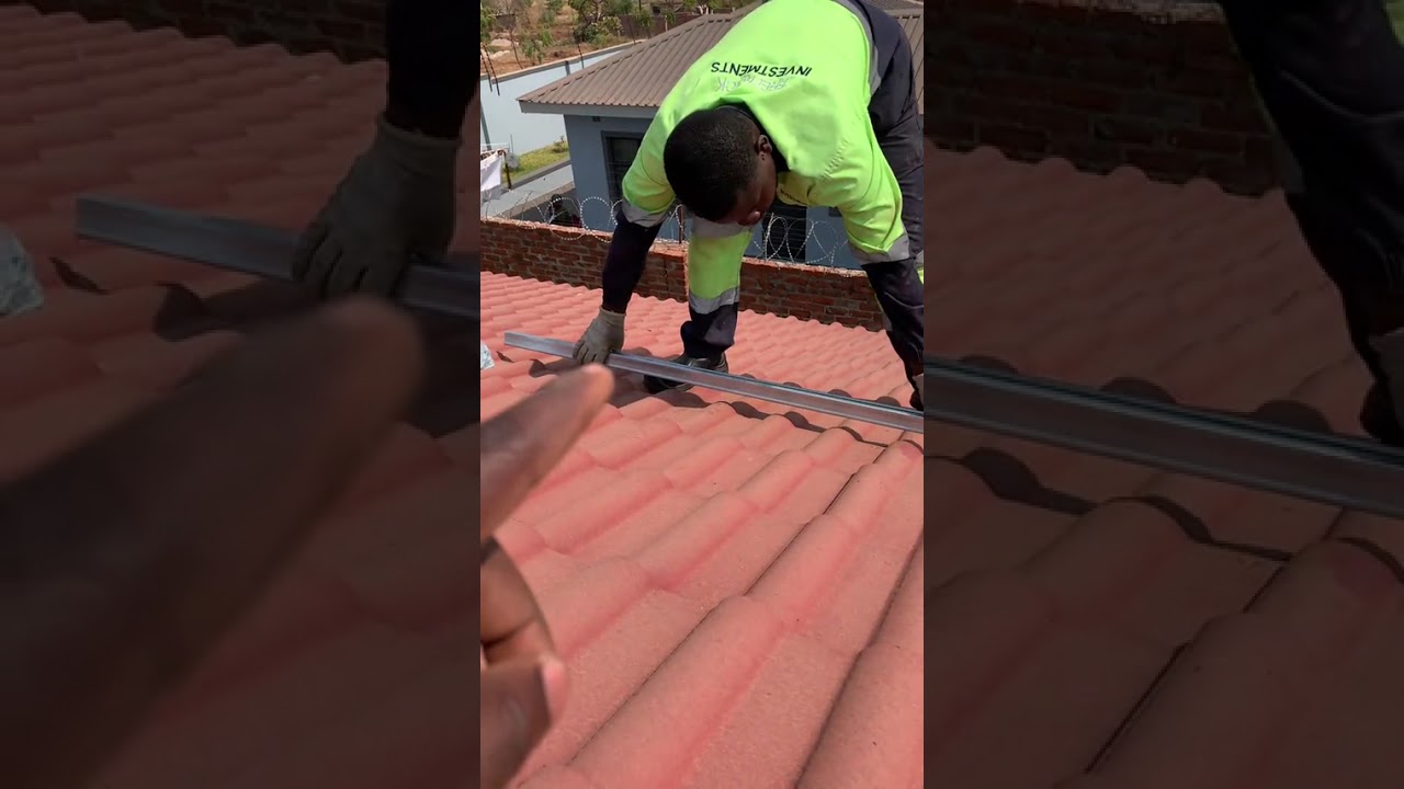 Do this to properly install Solar panels using steel brackets and rails  #fypシ゚viral   #learnsolar